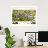 Clinton, CT Panoramic Map - 1881 Poster (Heimbüro)