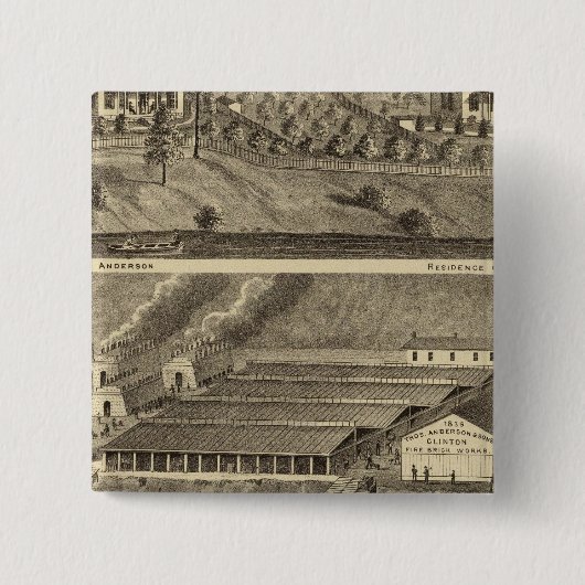 Clinton Fire Brick Works Andersons Landing Button (Vorderseite)