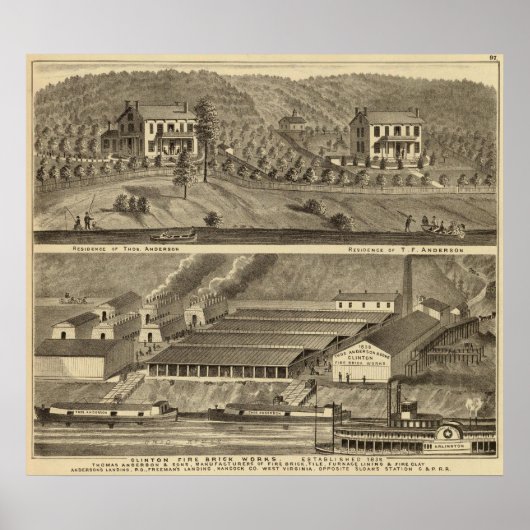 Clinton Fire Brick Works Andersons Landing Poster (Vorne)