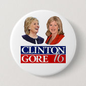 Clinton/Gore 16 Button (Vorderseite)