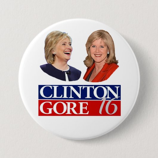 Clinton/Gore 16 Button (Vorderseite)