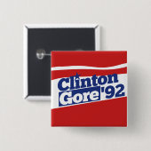 Clinton Gore 92 Button (Vorne & Hinten)