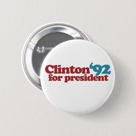 Clinton Gore 92 Button (Vorne & Hinten)