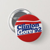 Clinton Gore 92 Button (Vorne & Hinten)