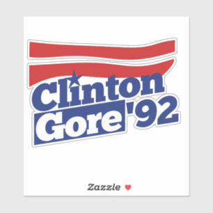 Clinton Gore 92 retro 90s bill clinton al gore Aufkleber