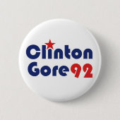 Clinton Gore 92 Retro-Demokrat Button (Vorderseite)