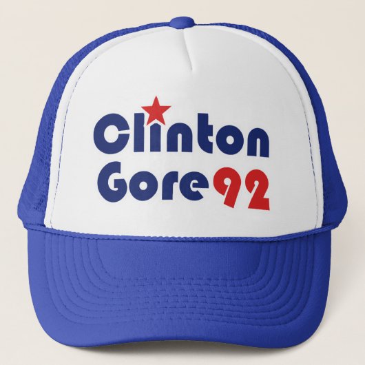 Clinton Gore 92 Retro-Demokrat Truckerkappe (Vorderseite)