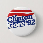 Clinton Gore 92 Retropolitik Button (Vorderseite)