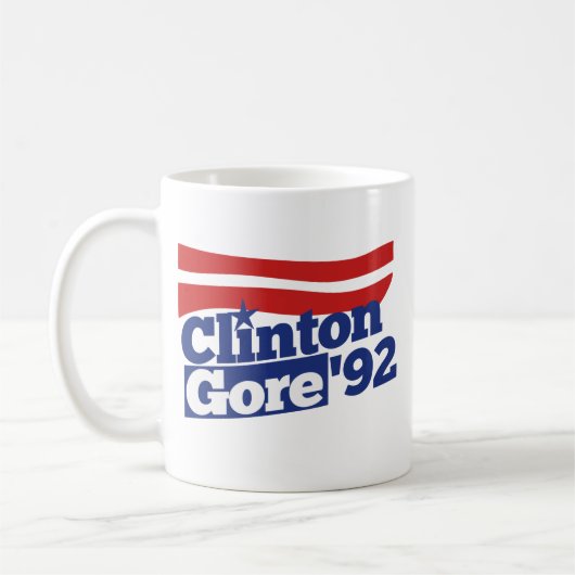 Clinton Gore 92 Retropolitik Kaffeetasse (Links)