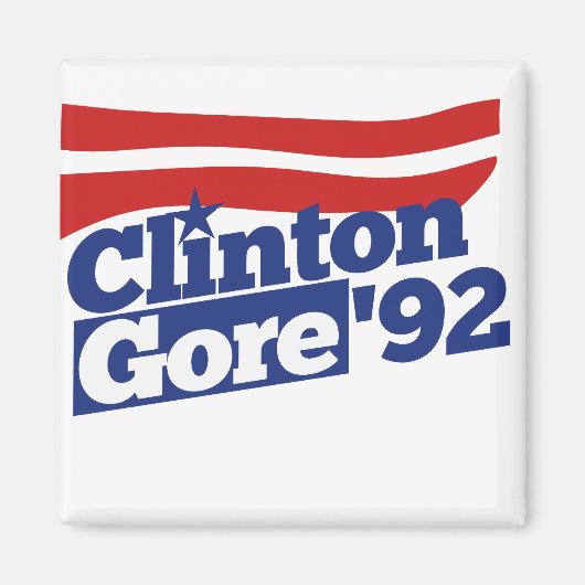 Clinton Gore 92 Retropolitik Magnet (Vorne)