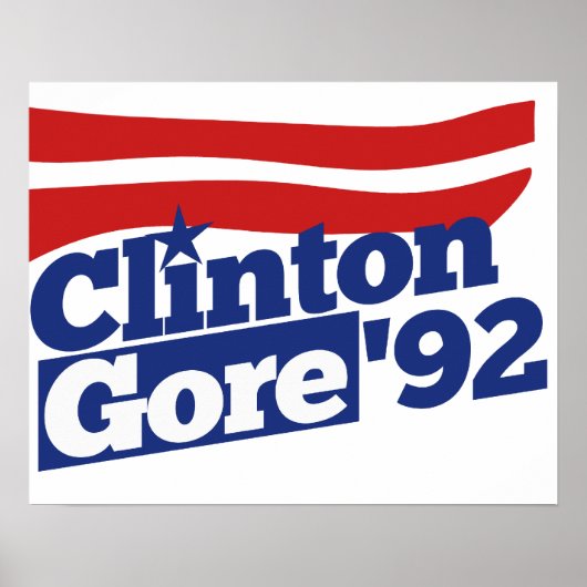 Clinton Gore 92 Retropolitik Poster (Vorne)