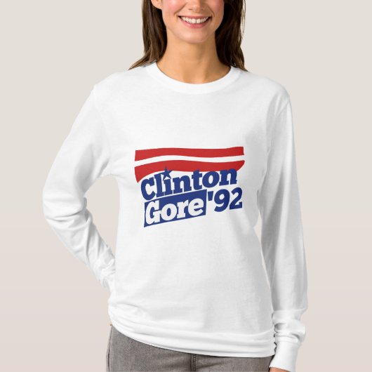 Clinton Gore 92 Retropolitik T-Shirt (Vorderseite)