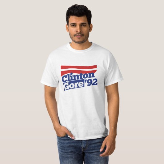 Clinton Gore 92 Retropolitik T-Shirt (Vorne ganz)
