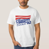 Clinton Gore 92 Retropolitik T-Shirt (Vorderseite)