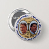 Clinton-Gore '93 Einweihung jugate - Knopf Button (Vorne & Hinten)