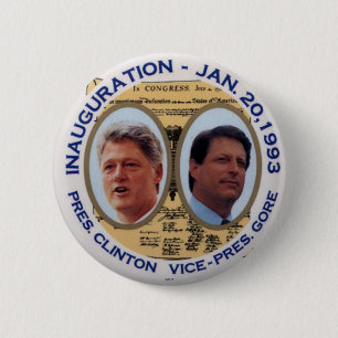 Clinton-Gore '93 Einweihung jugate - Knopf Button