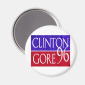 Clinton Gore 96 Distressed Design Magnet (Vorderseite/Rückseite)
