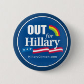 Clinton "HERAUS" knöpfen Homosexuelles Button (Vorderseite)