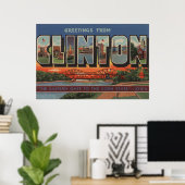 Clinton, IowaGroße BuchstabenszenenClinton, IA Poster (Heimbüro)