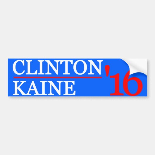Clinton Kaine 2016 Autoaufkleber (Vorne)
