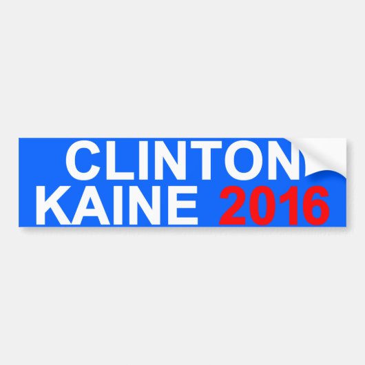 Clinton Kaine 2016 Autoaufkleber (Vorne)