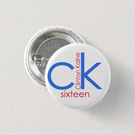 Clinton Kaine 2016 Button (Vorne & Hinten)
