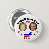 CLINTON KAINE 2016 BUTTON (Vorne & Hinten)