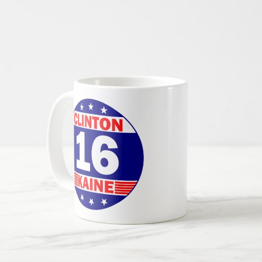 Clinton Kaine 2016 Kaffeetasse (Vorderseite Links)