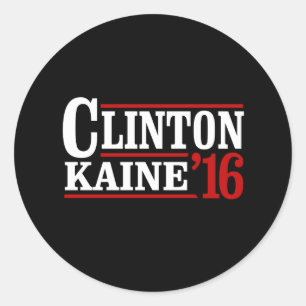 Clinton Kaine 2016 - Retro Sign — Runder Aufkleber