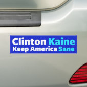Clinton/Kaine: Behalten Sie gesunden Autoaufkleber (Auf Auto)