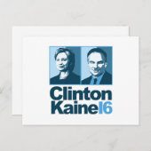 Clinton Kaine für Amerika 2016 Postkarte (Vorne/Hinten)