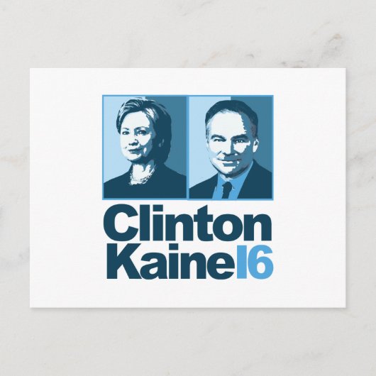 Clinton Kaine für Amerika 2016 Postkarte (Vorderseite)