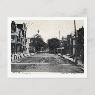Clinton, New Jersey, Main St, Vintage Postkarte