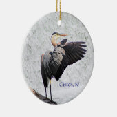 Clinton, NJ Great Blue Heron Keramik Ornament (Rechts)