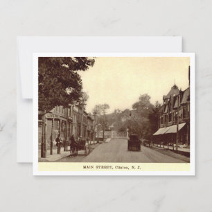 Clinton NJ Main Street 1910er Jahre Vintage Inspir Postkarte