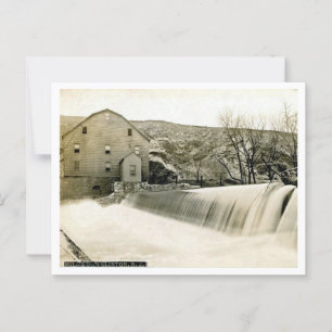 Clinton NJ Mühle und Staudamm 1910er Jahre Vintage Postkarte
