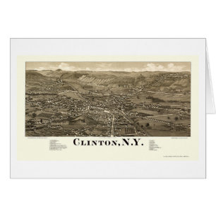 Clinton, NY panoramische Karte - 1885