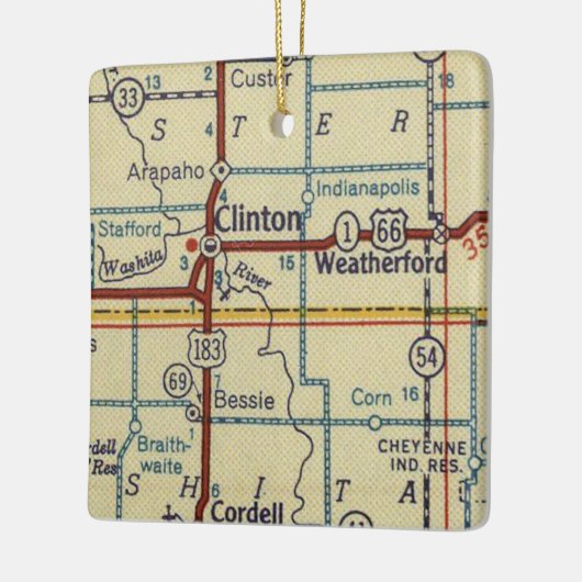 Clinton Oklahoma Keramikornament (Links)