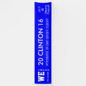 Clinton Popular Vote 2016 Präsident der USA Banner (Vertikal)