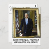 clinton_portrait_monica, Monica hatte mehr von ein Postkarte (Vorne/Hinten)