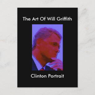 CLINTON PORTRAIT POSTCARD POSTKARTE