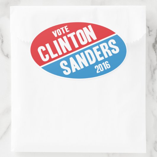 Clinton Sanders Autoaufkleber Ovaler Aufkleber (Tasche)