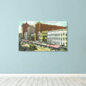 Clinton Street View in der Main Street Leinwanddruck (Insitu (Holzboden))