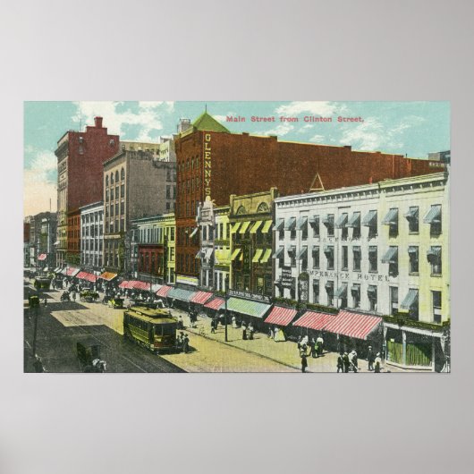 Clinton Street View in der Main Street Poster (Vorne)