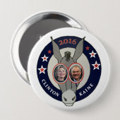 Clinton und Kaine Button (Vorne & Hinten)