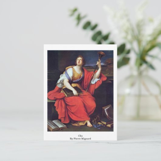 Clio By Pierre Mignard Postkarte (Stehend Vorderseite)