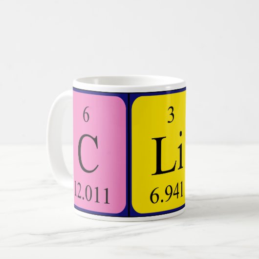 Clio Periodenname Tasse (Vorderseite Links)