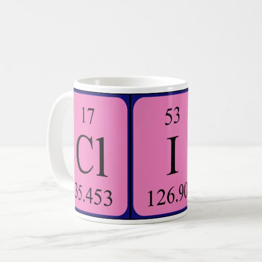 Clio Periodenname Tasse (Vorderseite Links)
