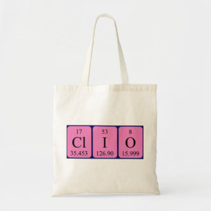 Clio Periodenname Totbeutel Tragetasche