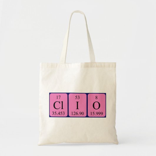 Clio Periodenname Totbeutel Tragetasche (Vorne)